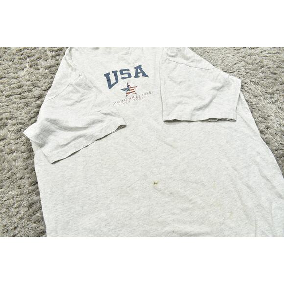 Vintage Tuff Tee Gray Cotton T-Shirt Men Large USA Short Sleeve Single Stitched - Picture 7 of 8